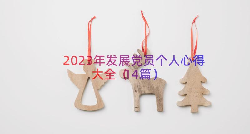 2023年发展党员个人心得大全（14篇）