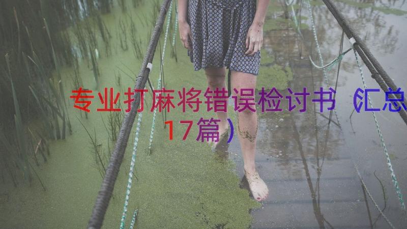 专业打麻将错误检讨书（汇总17篇）