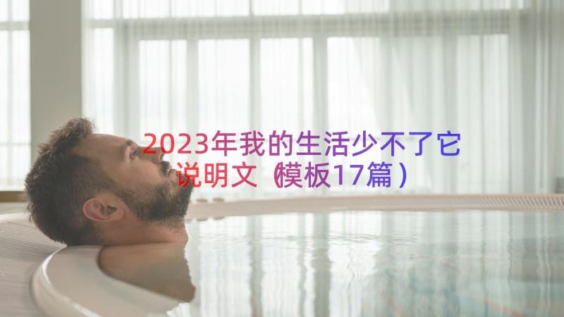 2023年我的生活少不了它说明文（模板17篇）