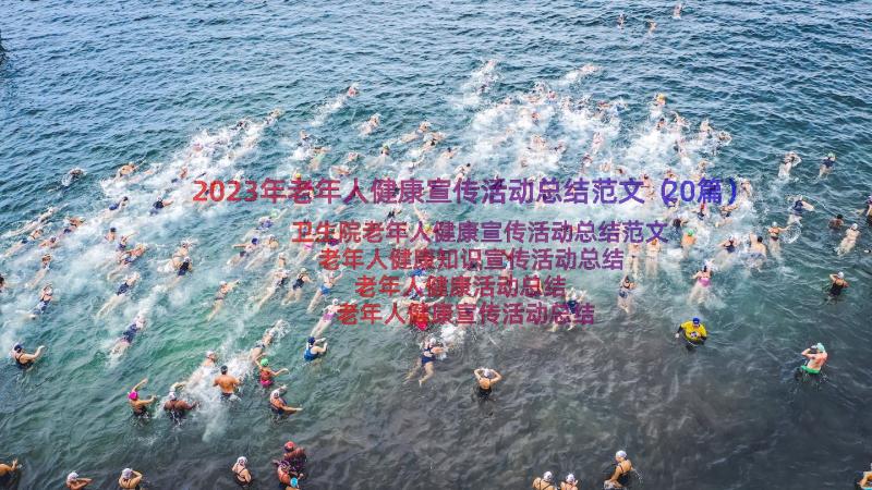 2023年老年人健康宣传活动总结范文（20篇）