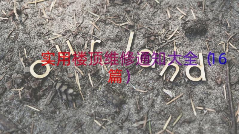 实用楼顶维修通知大全（16篇）