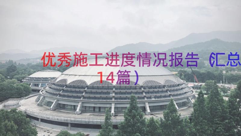 优秀施工进度情况报告（汇总14篇）