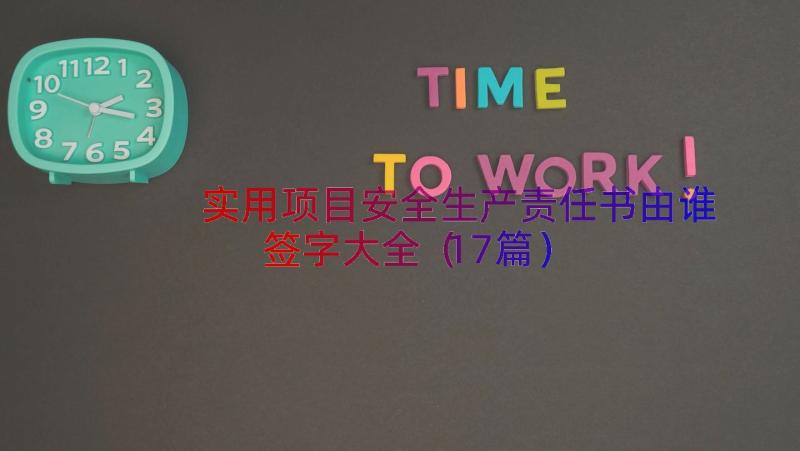 实用项目安全生产责任书由谁签字大全（17篇）