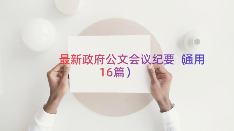 最新政府公文会议纪要（通用16篇）