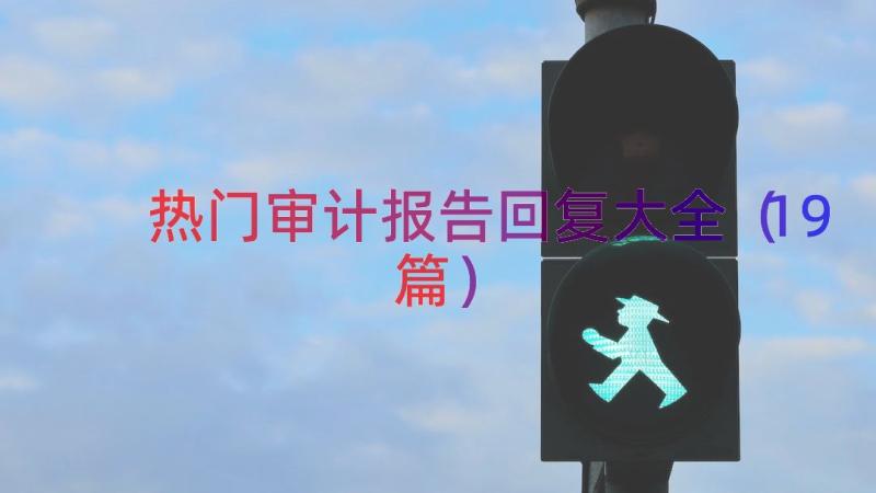 热门审计报告回复大全（19篇）