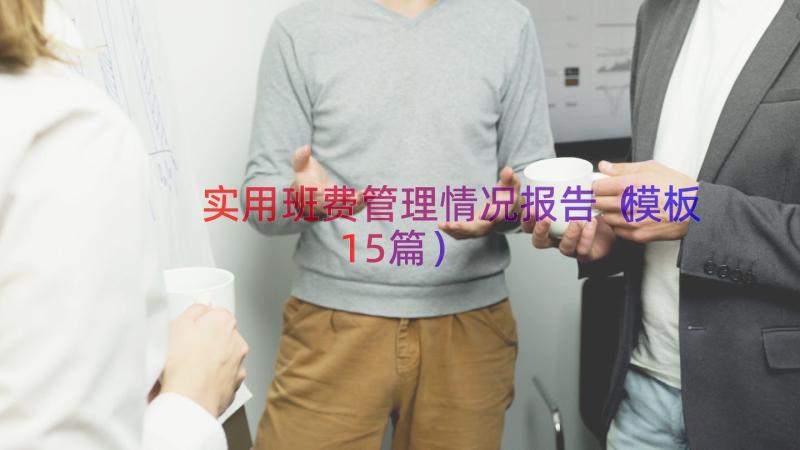 实用班费管理情况报告（模板15篇）