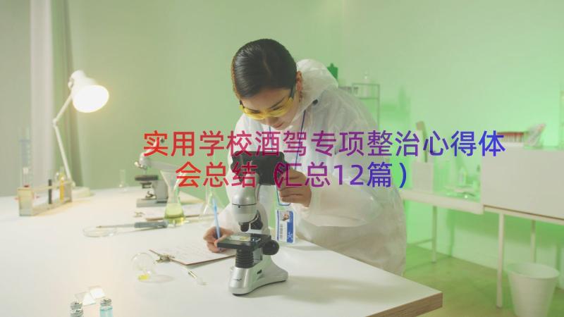 实用学校酒驾专项整治心得体会总结（汇总12篇）