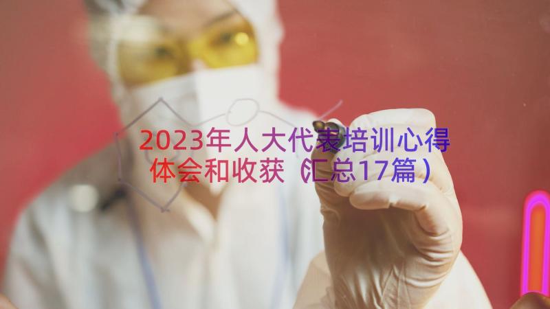 2023年人大代表培训心得体会和收获（汇总17篇）