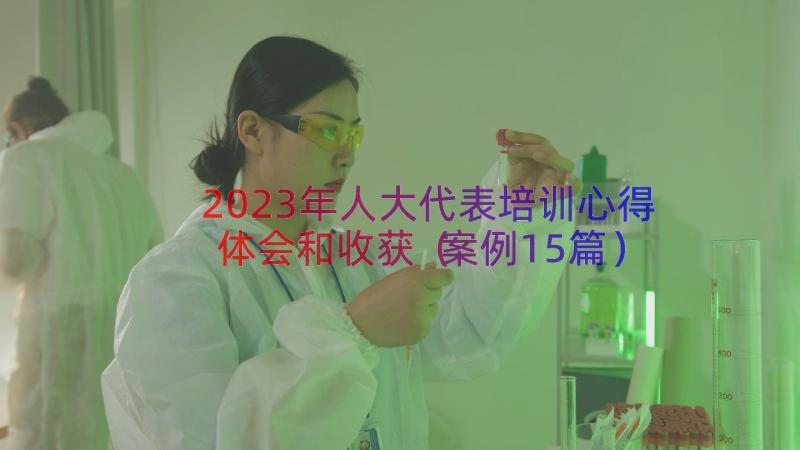 2023年人大代表培训心得体会和收获（案例15篇）