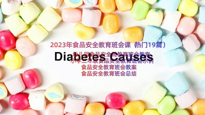 2023年食品安全教育班会课（热门19篇）