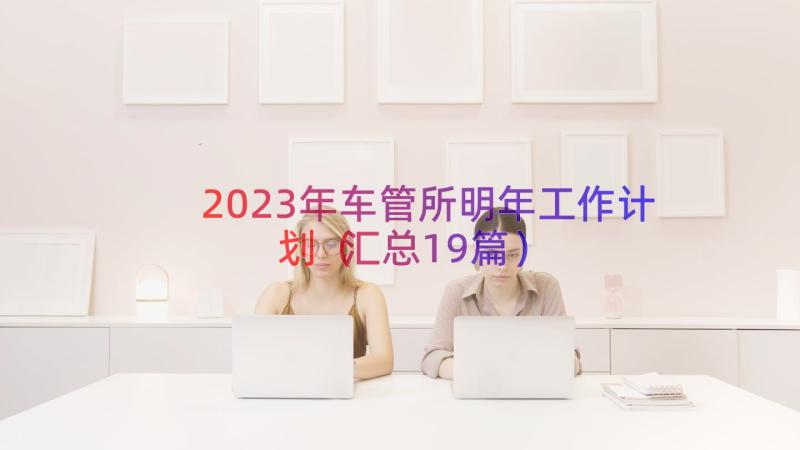 2023年车管所明年工作计划（汇总19篇）