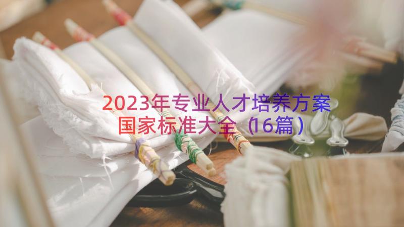 2023年专业人才培养方案国家标准大全（16篇）