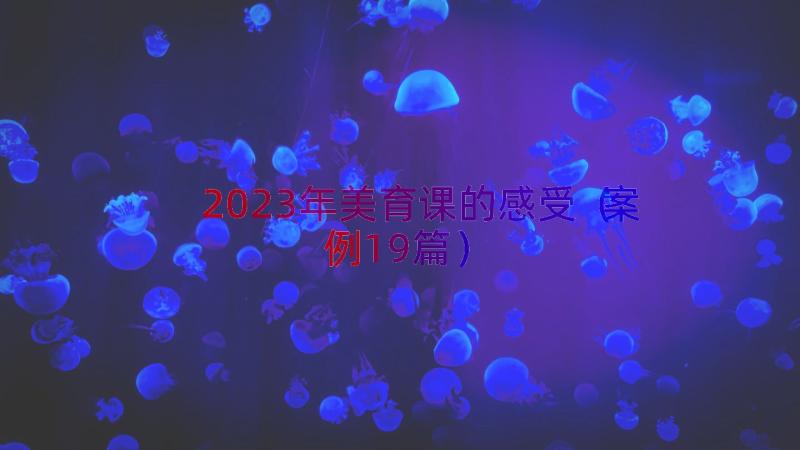 2023年美育课的感受（案例19篇）