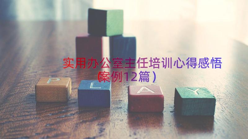 实用办公室主任培训心得感悟（案例12篇）