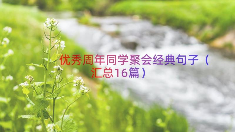 优秀周年同学聚会经典句子（汇总16篇）