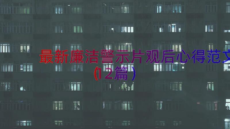 最新廉洁警示片观后心得范文（12篇）