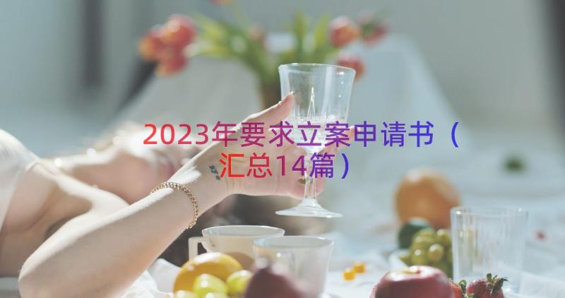 2023年要求立案申请书（汇总14篇）