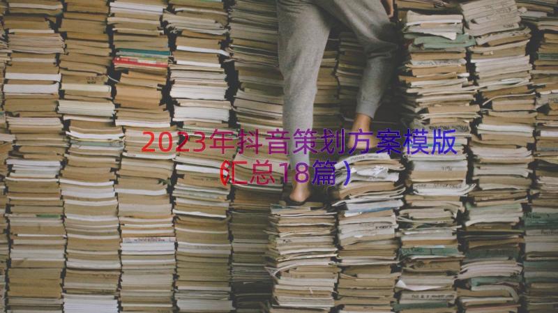 2023年抖音策划方案模版（汇总18篇）