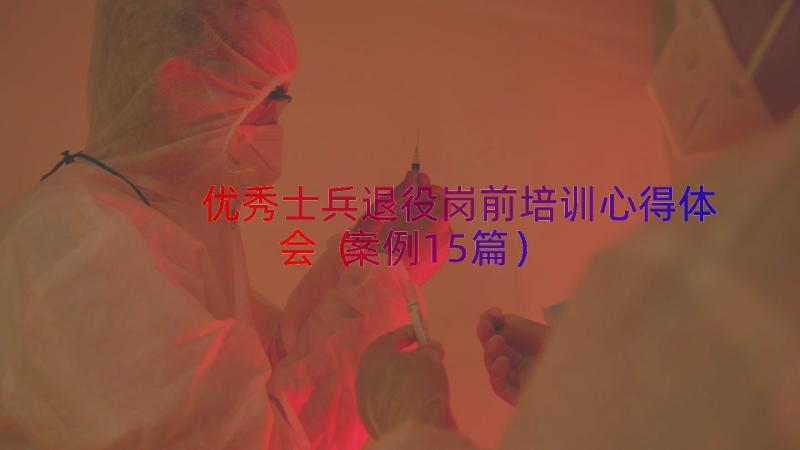 优秀士兵退役岗前培训心得体会（案例15篇）