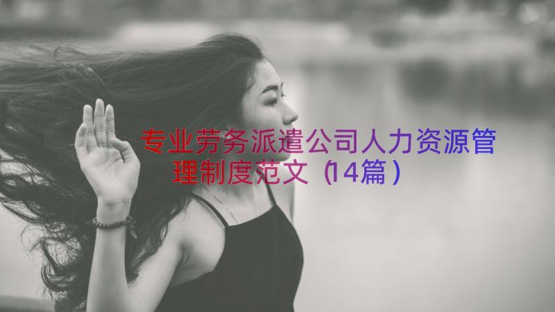 专业劳务派遣公司人力资源管理制度范文（14篇）