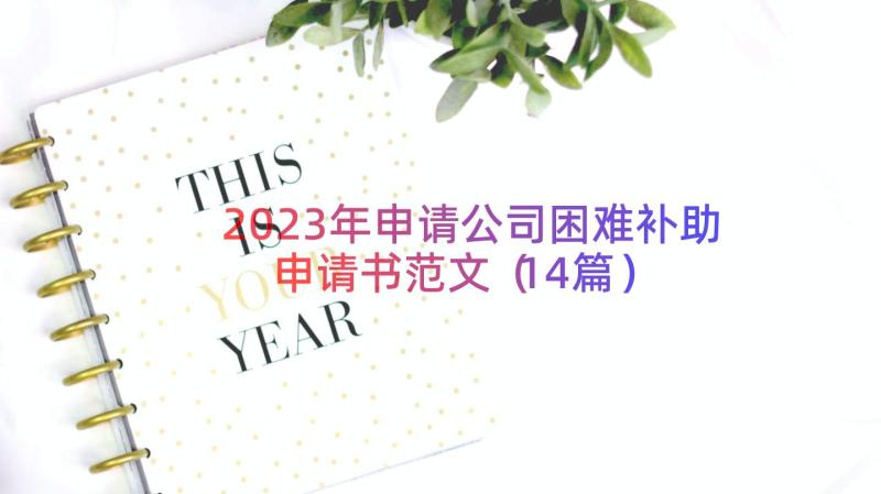 2023年申请公司困难补助申请书范文（14篇）