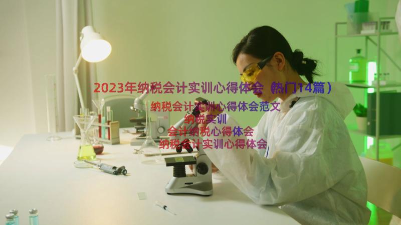 2023年纳税会计实训心得体会（热门14篇）