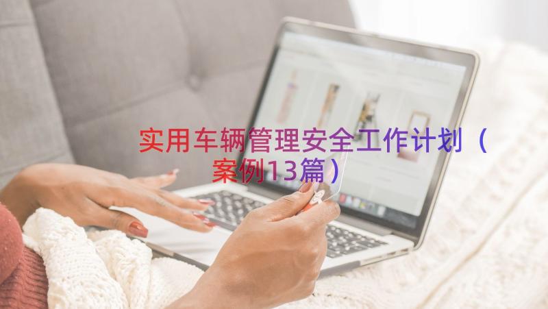 实用车辆管理安全工作计划（案例13篇）