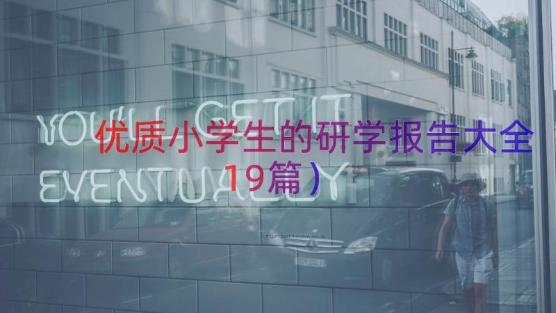 优质小学生的研学报告大全（19篇）