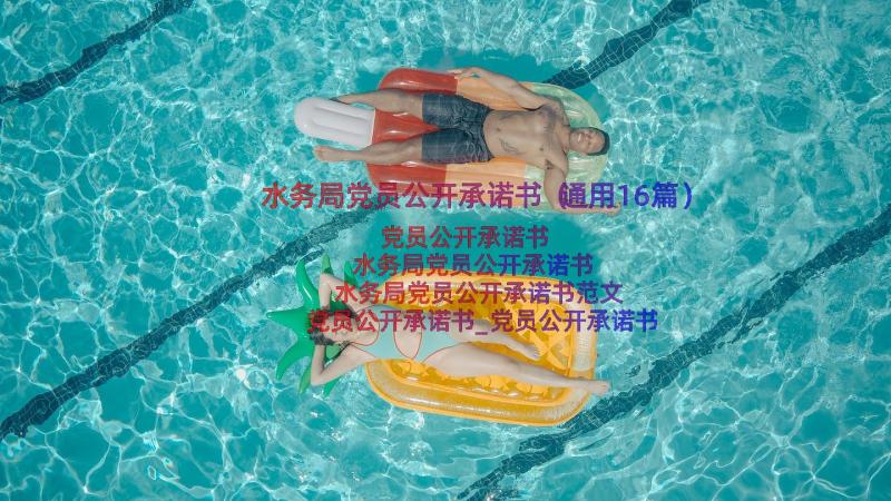 水务局党员公开承诺书（通用16篇）