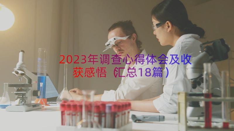 2023年调查心得体会及收获感悟（汇总18篇）