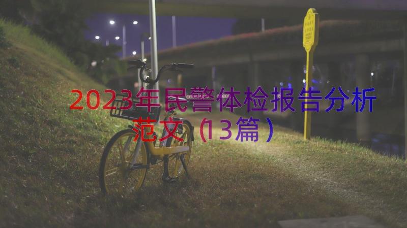 2023年民警体检报告分析范文（13篇）