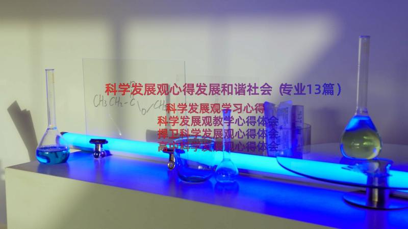 科学发展观心得发展和谐社会（专业13篇）