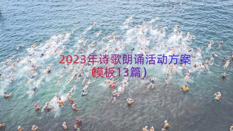 2023年诗歌朗诵活动方案（模板13篇）