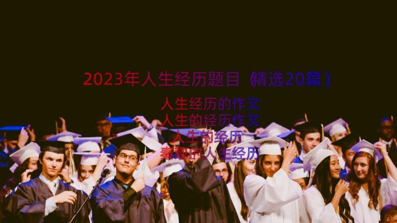 2023年人生经历题目（精选20篇）