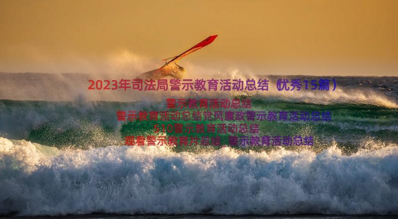 2023年司法局警示教育活动总结（优秀15篇）