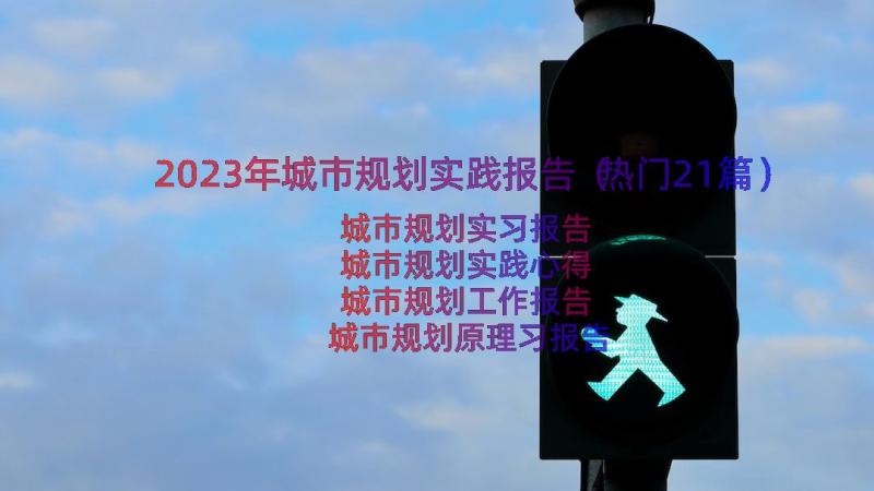 2023年城市规划实践报告（热门21篇）