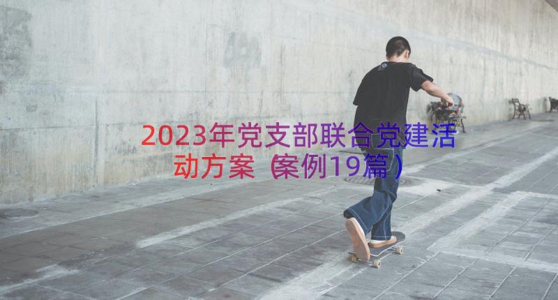 2023年党支部联合党建活动方案（案例19篇）