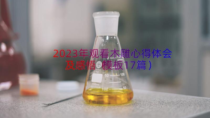 2023年观看木雕心得体会及感悟（模板17篇）