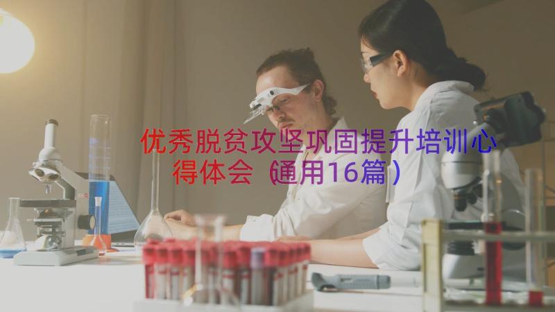 优秀脱贫攻坚巩固提升培训心得体会（通用16篇）