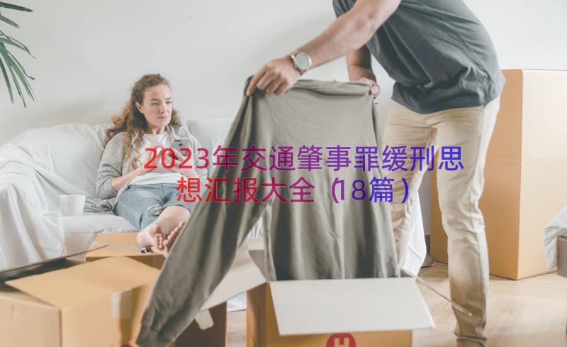 2023年交通肇事罪缓刑思想汇报大全（18篇）