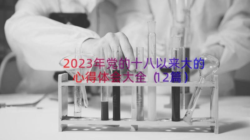 2023年党的十八以来大的心得体会大全（12篇）