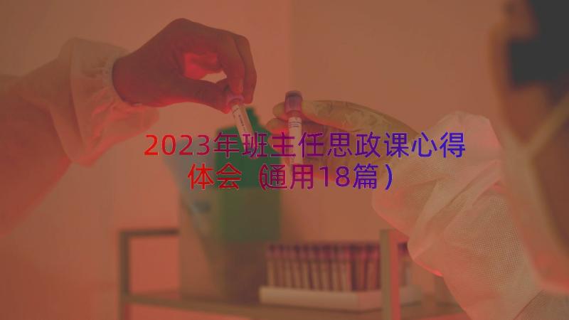 2023年班主任思政课心得体会（通用18篇）