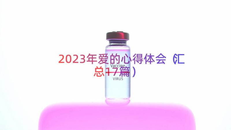 2023年爱的心得体会（汇总17篇）