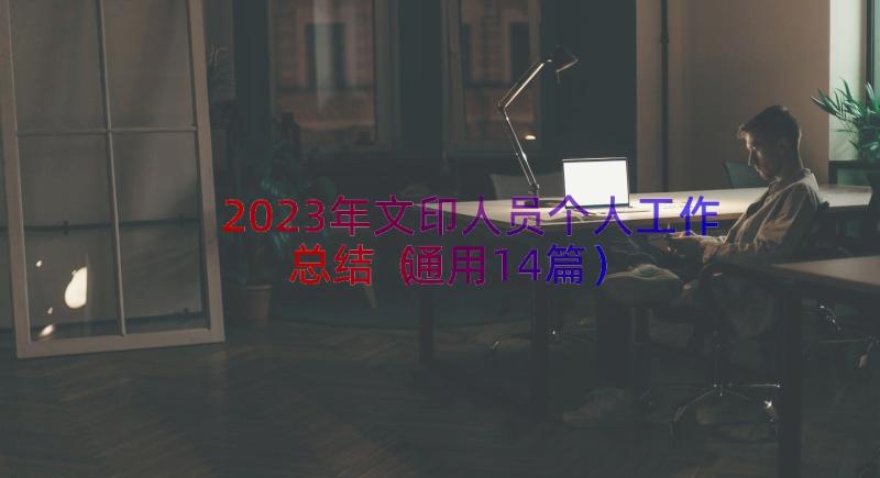 2023年文印人员个人工作总结（通用14篇）