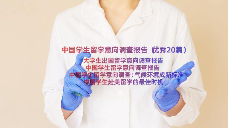 中国学生留学意向调查报告（优秀20篇）