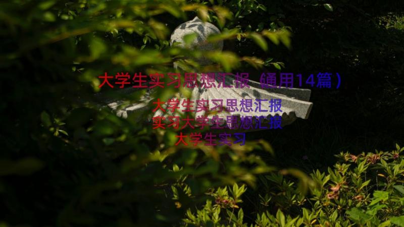 大学生实习思想汇报（通用14篇）