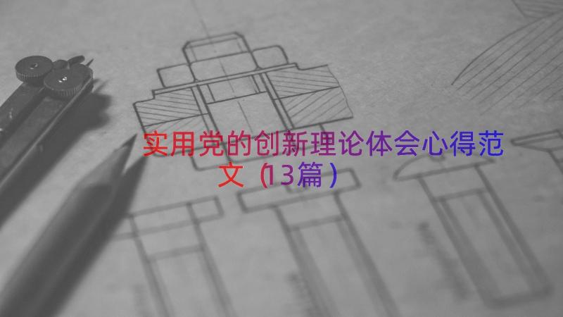 实用党的创新理论体会心得范文（13篇）