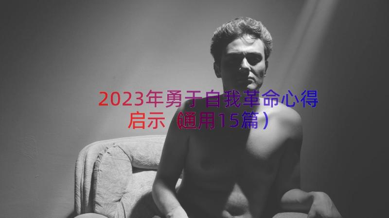 2023年勇于自我革命心得启示（通用15篇）