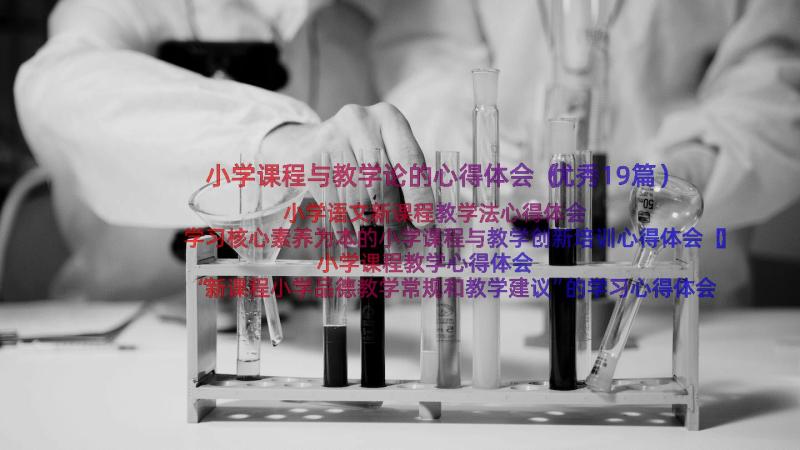 小学课程与教学论的心得体会（优秀19篇）