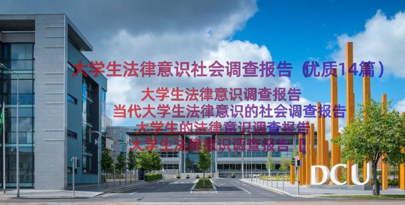 大学生法律意识社会调查报告（优质14篇）